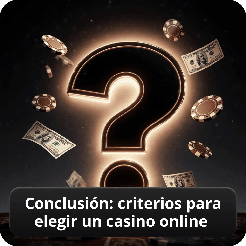 Conclusión: criterios para elegir un casino online