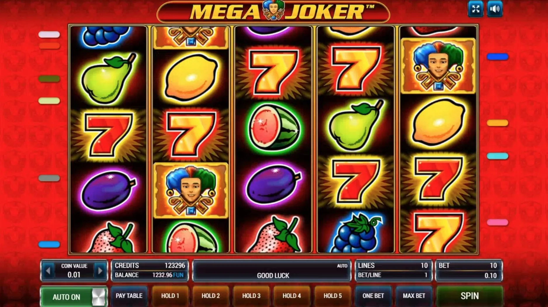 Mega Joker tablero